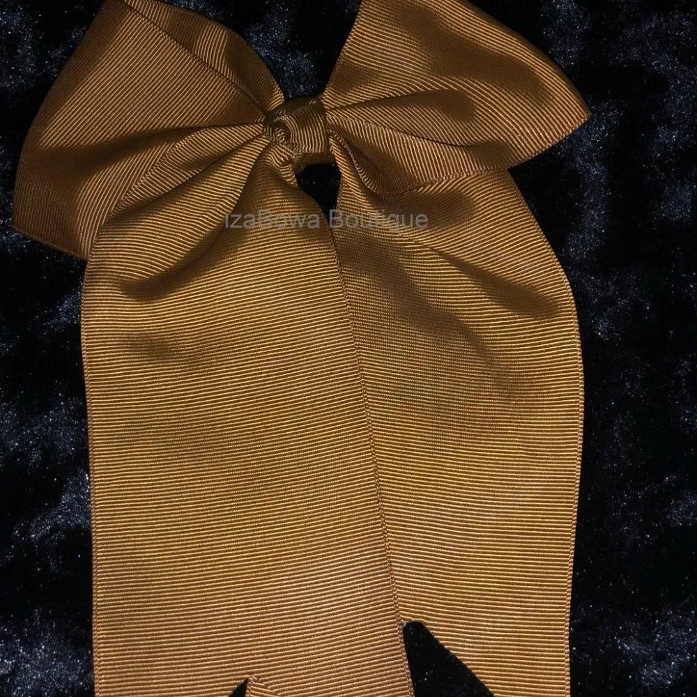Coffee Brown Solid Cheer Bow  5B2404  Handmade NWT Boutique